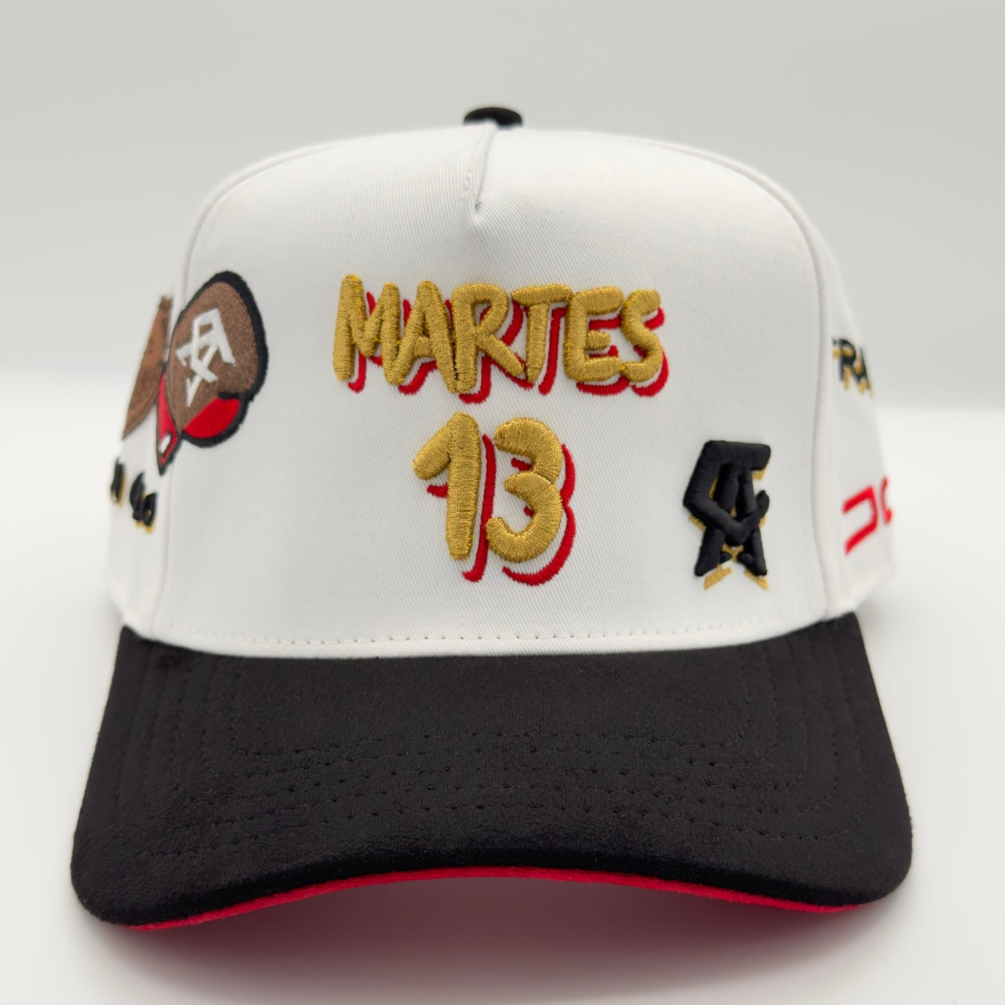 White Martes 13 LRC x CA Semi-Curved Cap