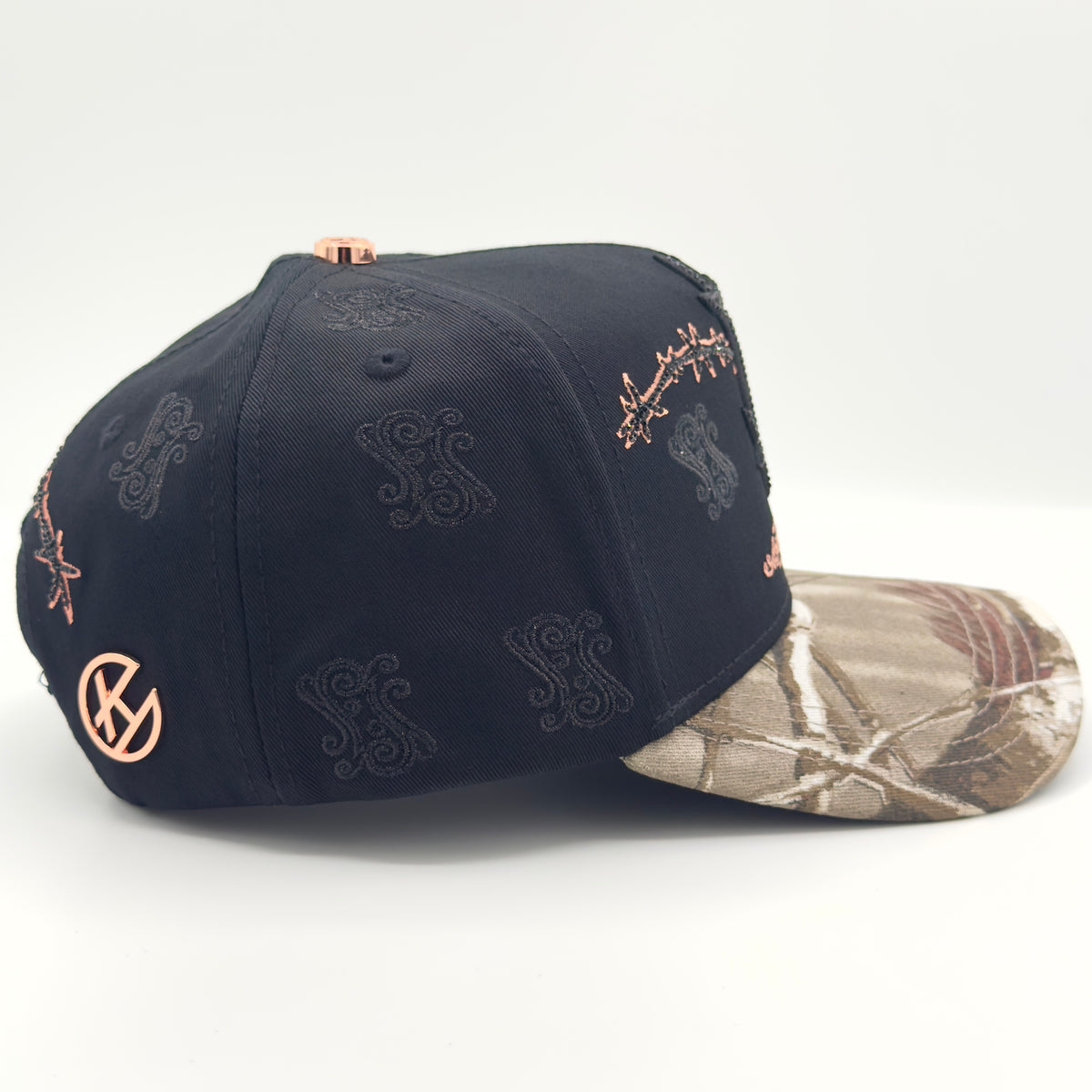 Black/Camo Diamonded B Cap