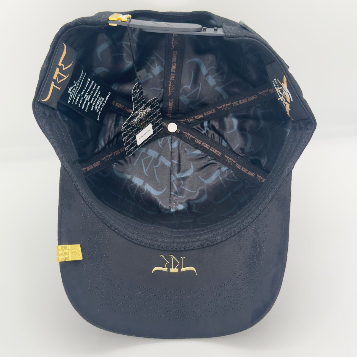 Black Rancher Gold Bull Semi-Curved Western Cap