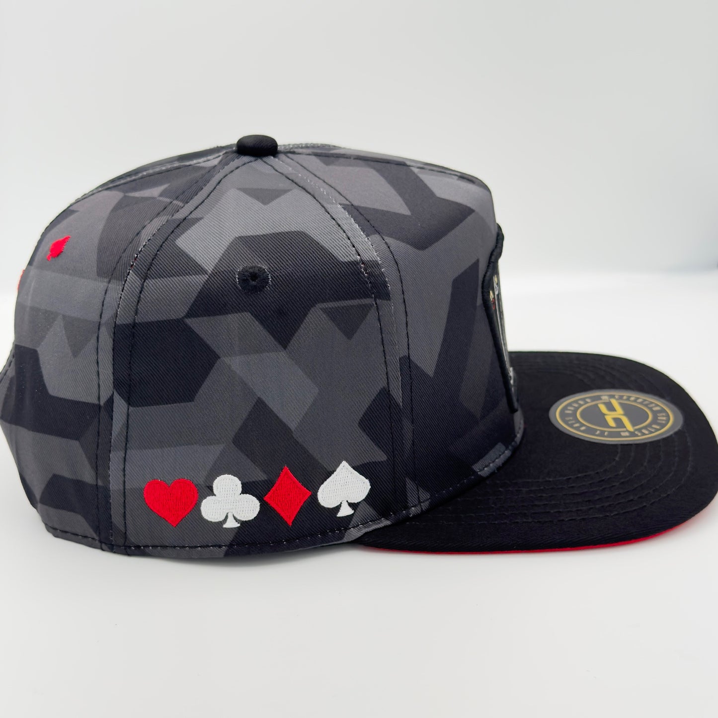 Gray Camo Poker Cap