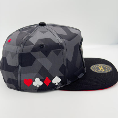 Gray Camo Poker Cap