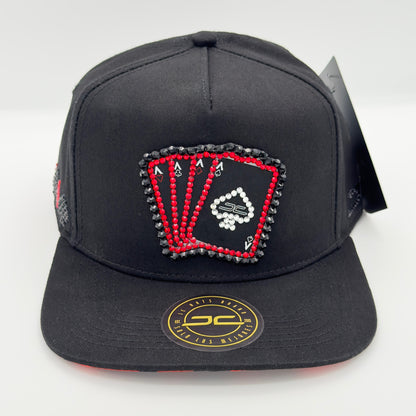 Diamond Edition Black Poker Flat Cap