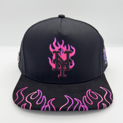 Special Edition NY In Flames Purple Flat Cap