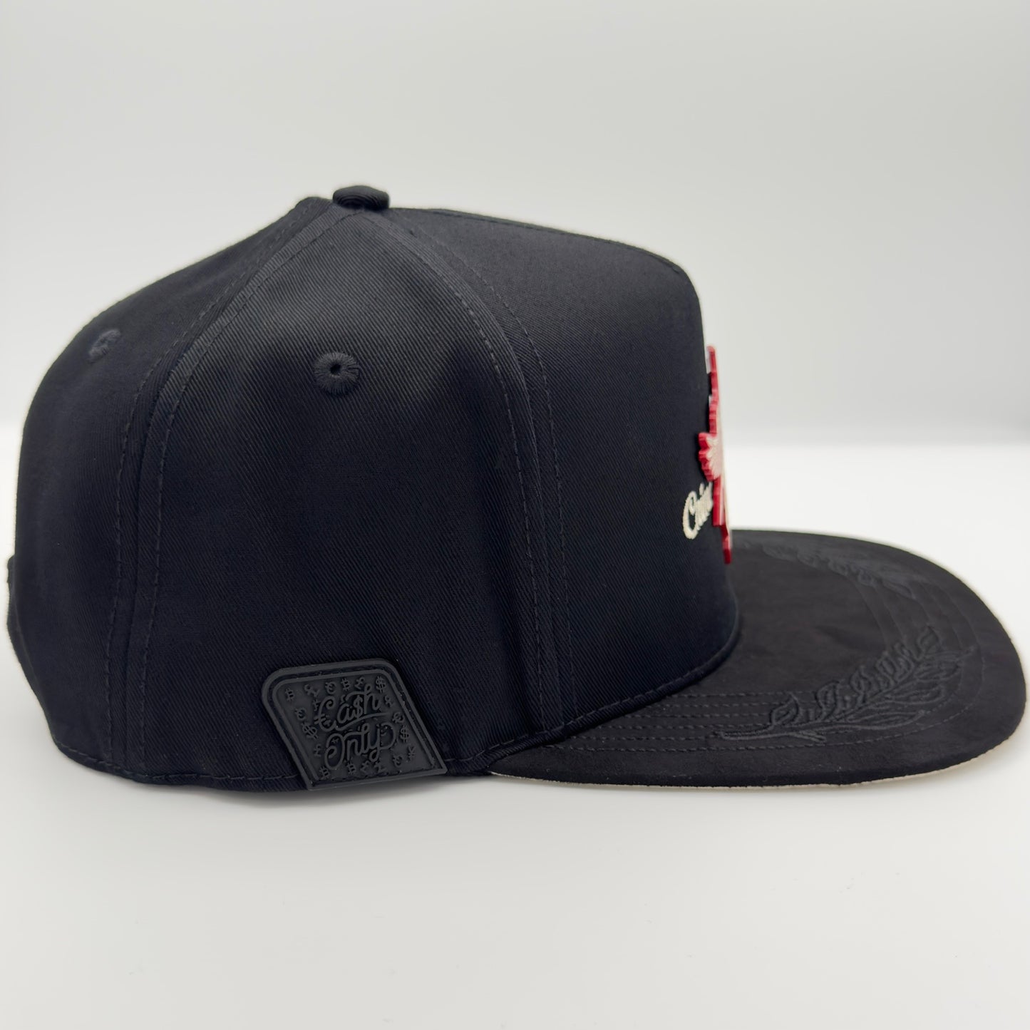 Red Angel Black Flat Cap