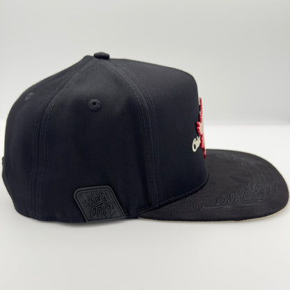 Red Angel Black Flat Cap