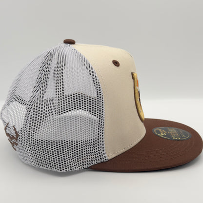 Beige/Brown Herradura Mesh Flat Cap