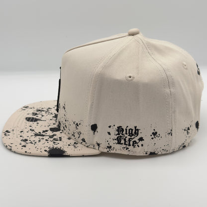 White/Black LA Flat Cap