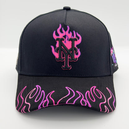 Special Edition NY In Flames Purple Curved Cap