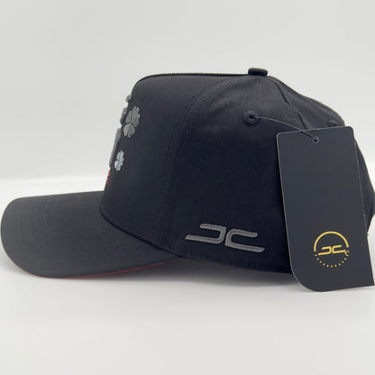 Black/Gray Good Luck Flat Cap