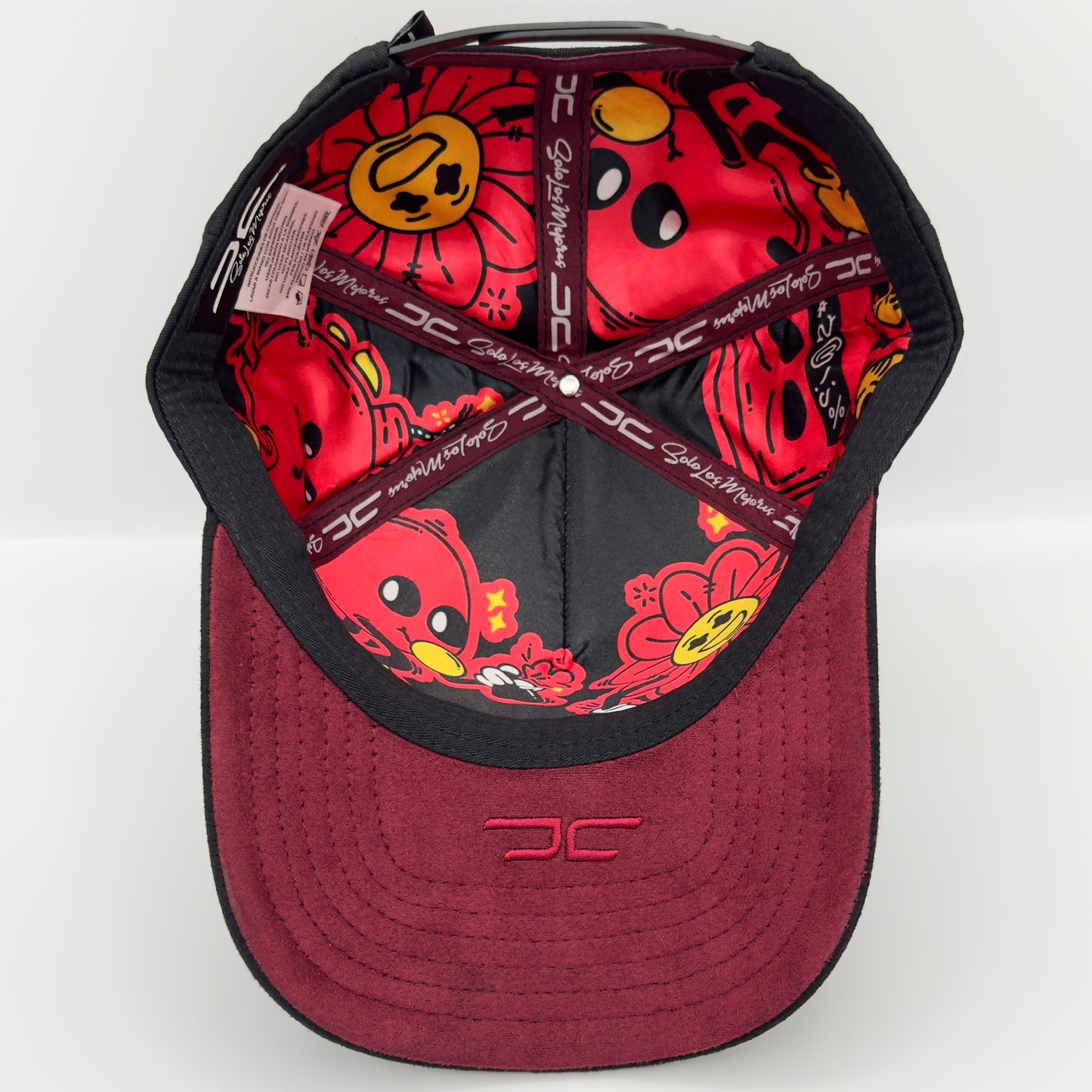 Beautiful Disaster Black/Red Angry Face Semi-Curved Cap