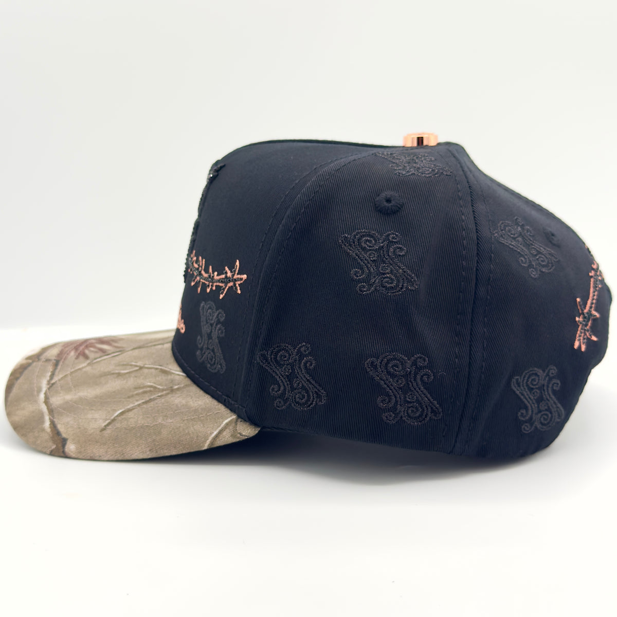 Black/Camo Diamonded B Cap