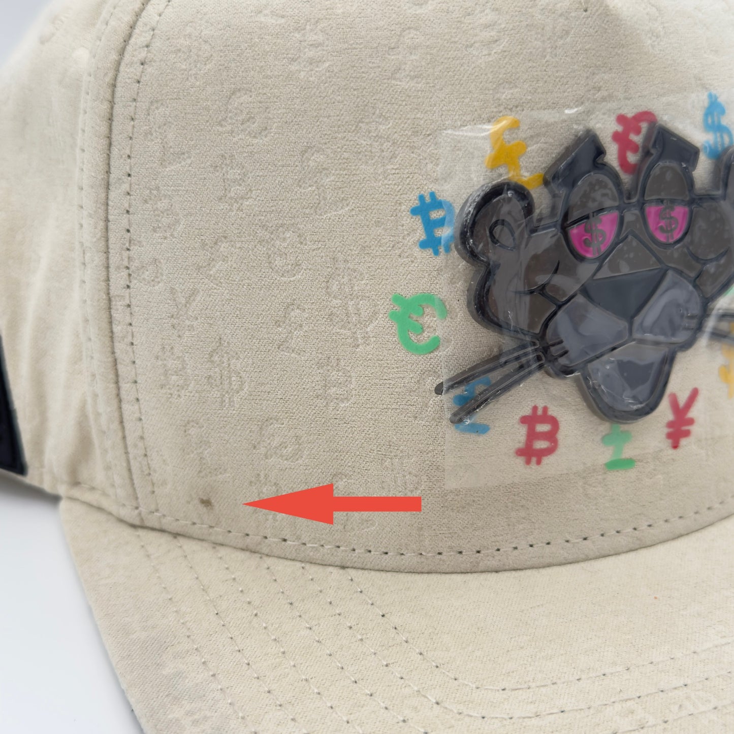 [CLEARANCE] White Panther Flat Cap