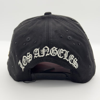 Diamonded Reverse LA Semi-Curved Cap