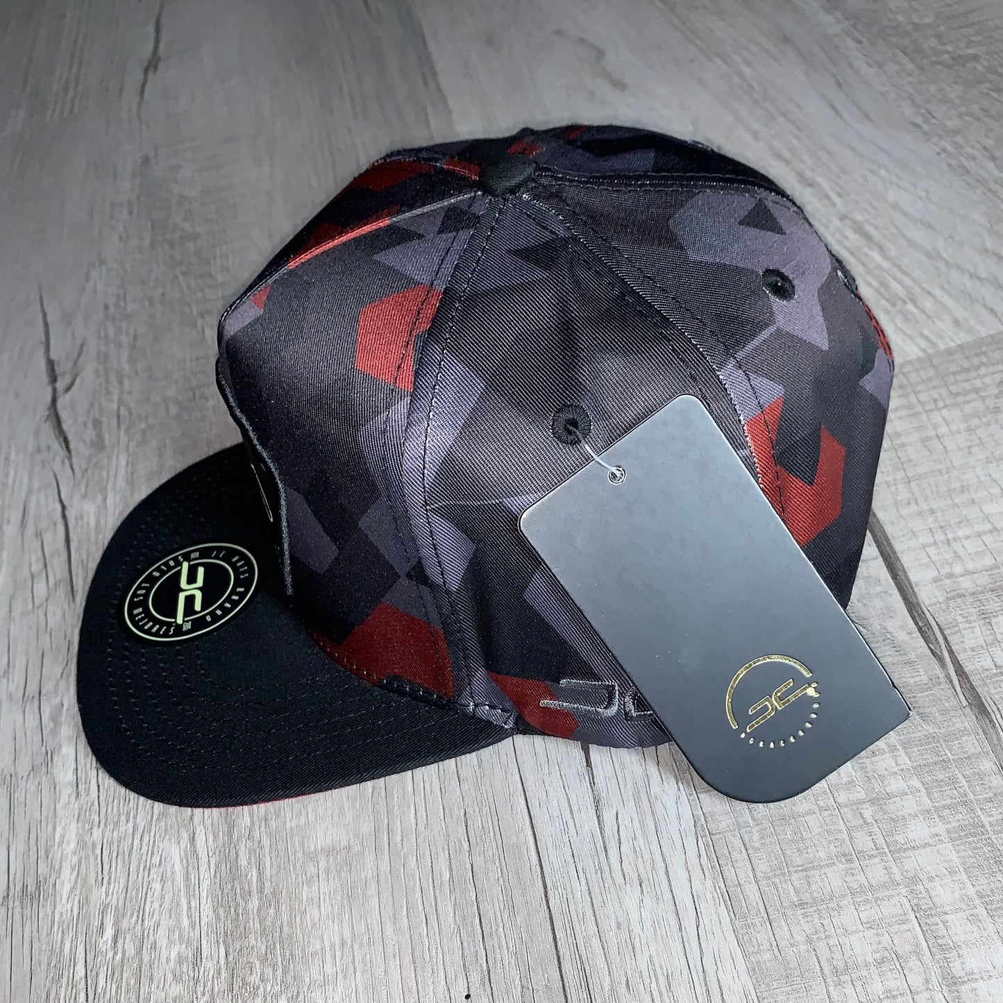 Gray/Red Poker Cap