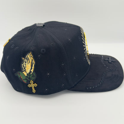 San Judas Luxury Diamonded Semi-Curved Cap
