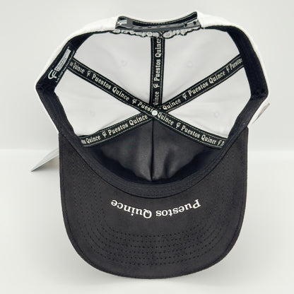 New Edition Black Rooster White Semi-Curved Cap