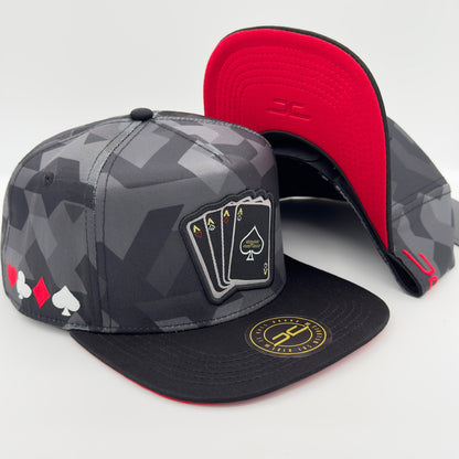 Gray Camo Poker Cap