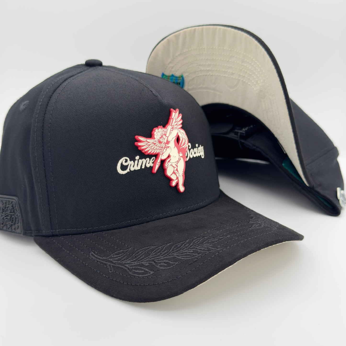 Red Angel Black Curved Cap