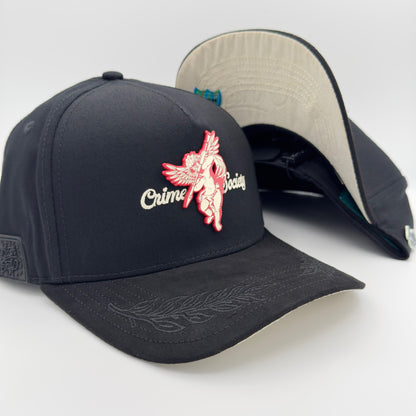 Red Angel Black Curved Cap