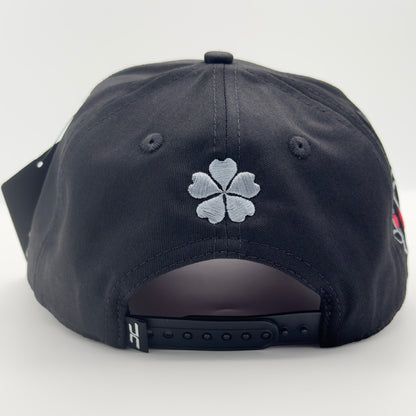 Black/Gray Good Luck Flat Cap