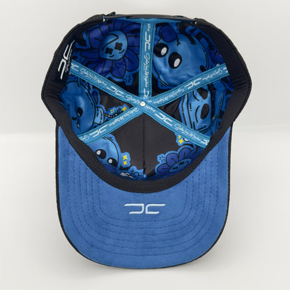 Beautiful Disaster Black/Blue Sad Face Semi-Curved Cap