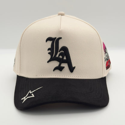 White LA Semi-Curved Cap