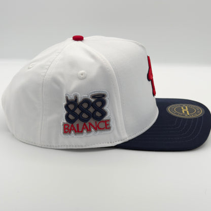 White/Red LA Balance Cap