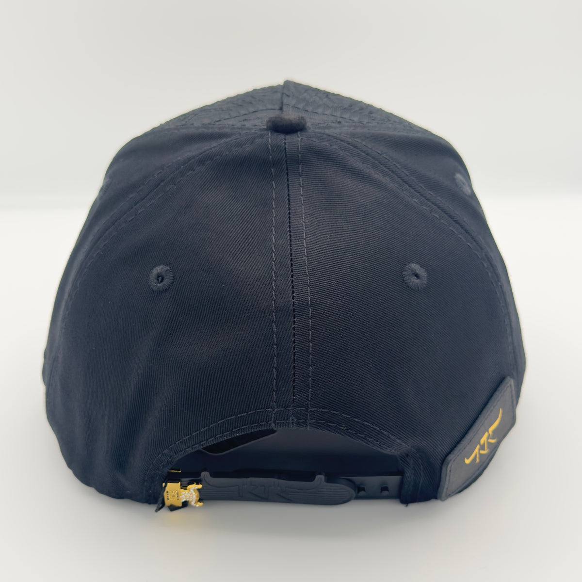 Black Rancher Gold Bull Semi-Curved Western Cap