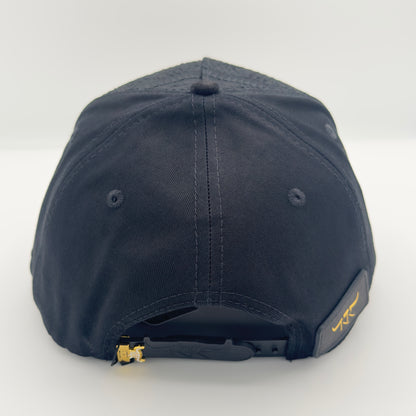 Black Rancher Gold Bull Semi-Curved Western Cap