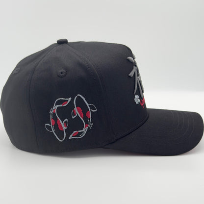 Black/Gray Good Luck Flat Cap