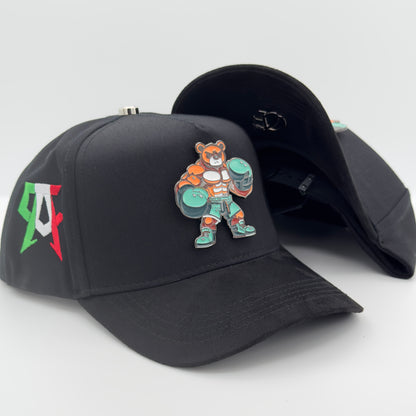 CA Boxing Bear Metallic Pin Semi-Curved Cap