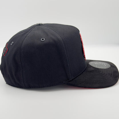 Black/Red Virus Drip Semi-Curved Cap