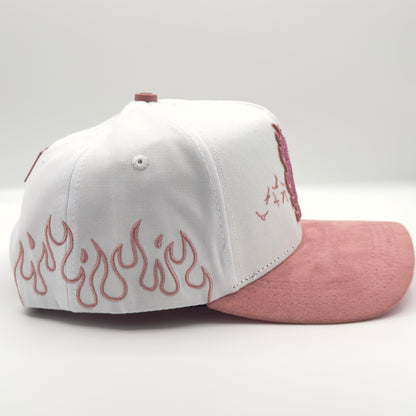 White/Pink LA Flames Elegant Cap