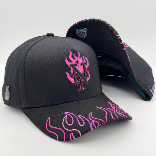 Special Edition NY In Flames Purple Curved Cap