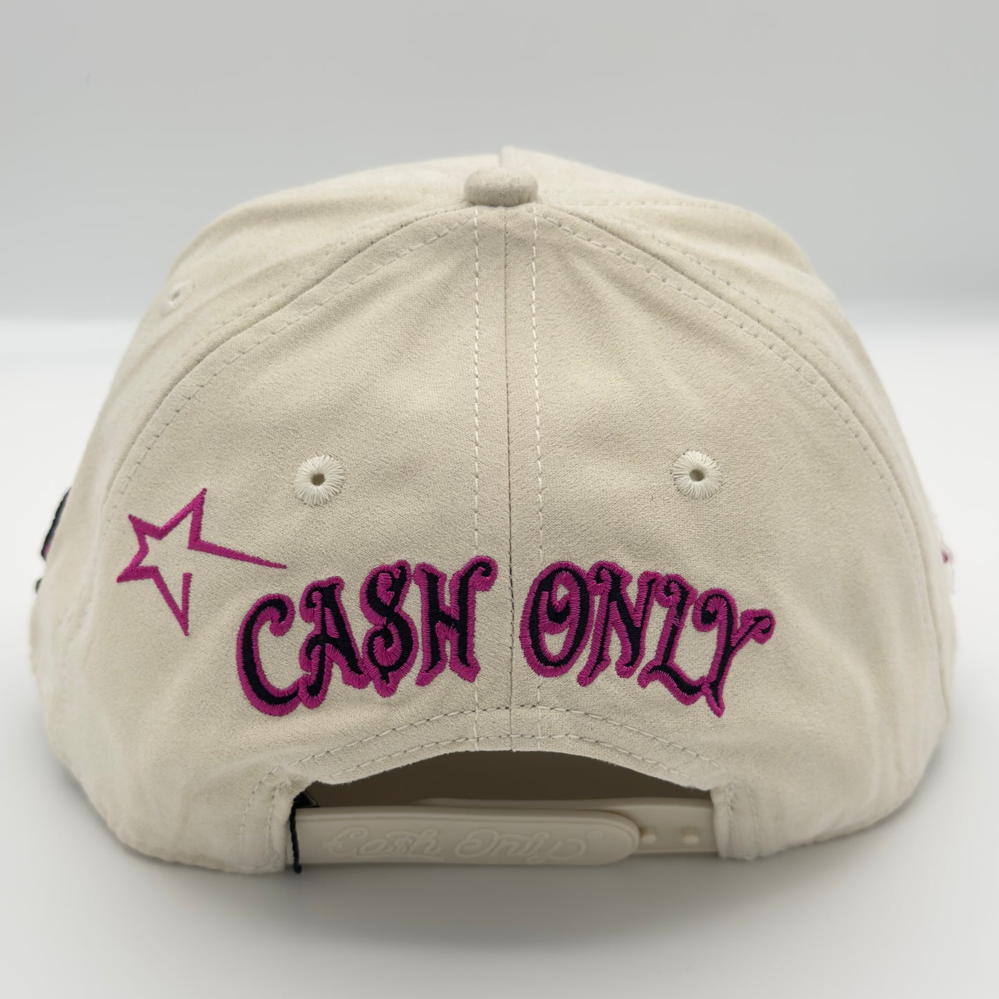 Purple Teddy Beige Curved Cap