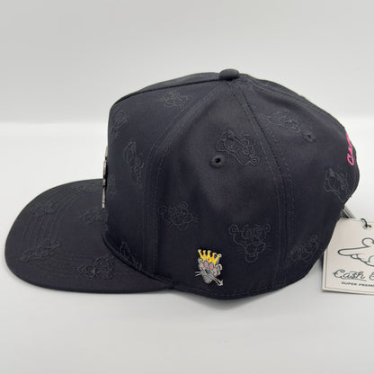 Black Faces Printed Panther Cap