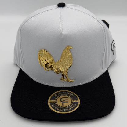 White Golden Rooster Cap
