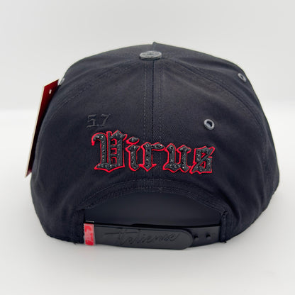 Black/Red Virus Drip Semi-Curved Cap