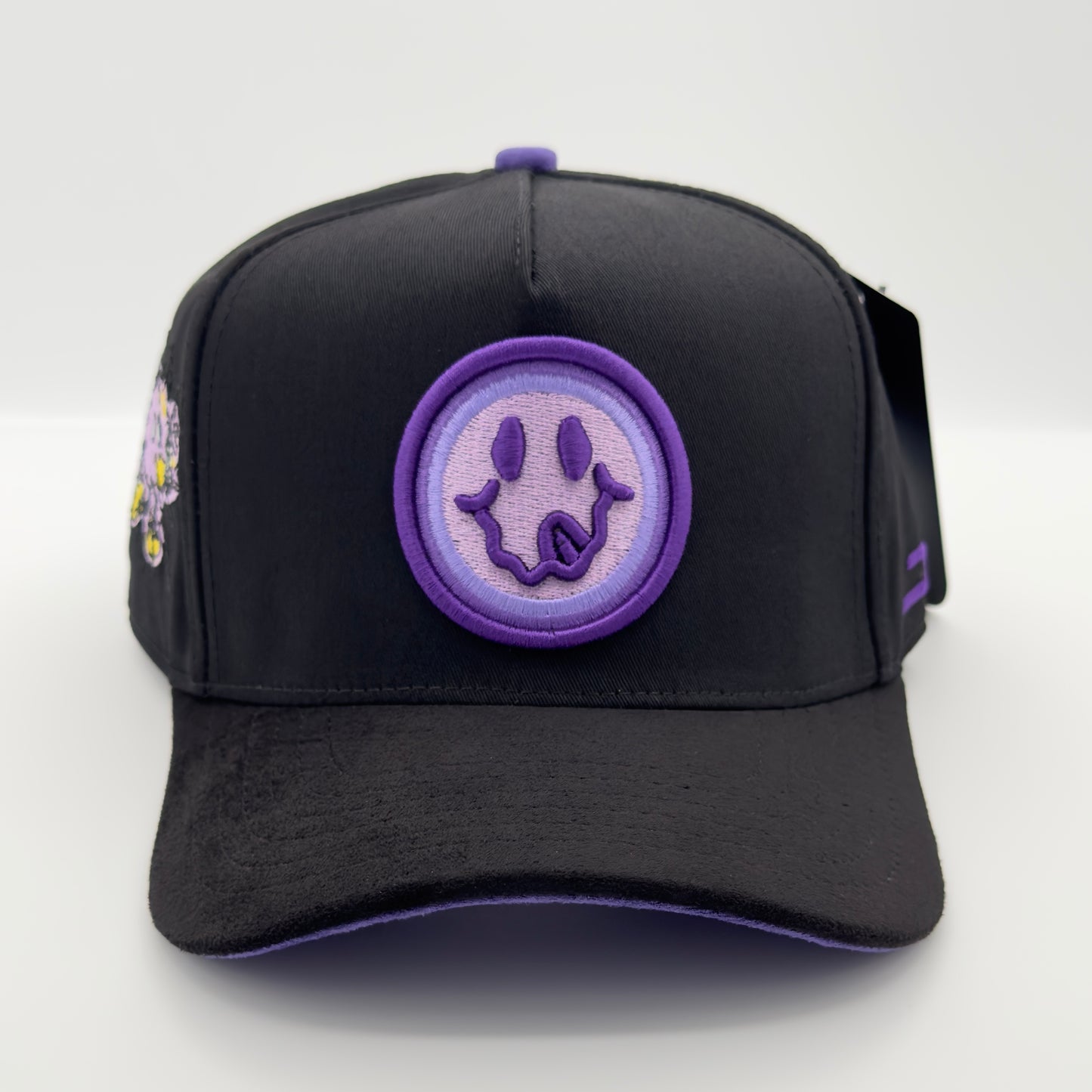 Beautiful Disaster Black/Purple Hungry Face Semi-Curved Cap
