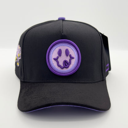 Beautiful Disaster Black/Purple Hungry Face Semi-Curved Cap