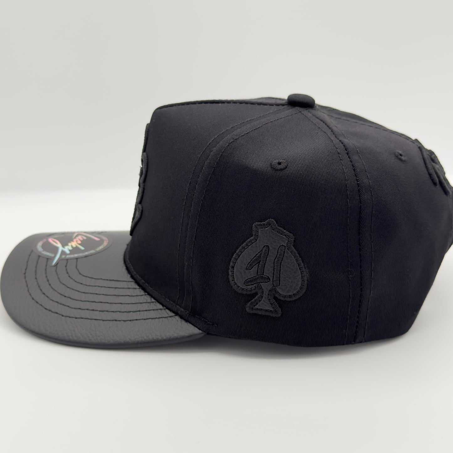 Luxury Lucky Black Clover Curved Cap