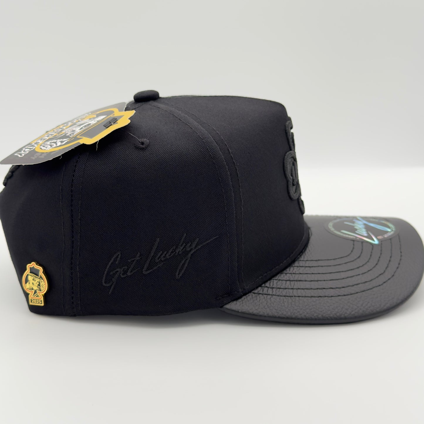 Luxury Lucky Black Clover Curved Cap